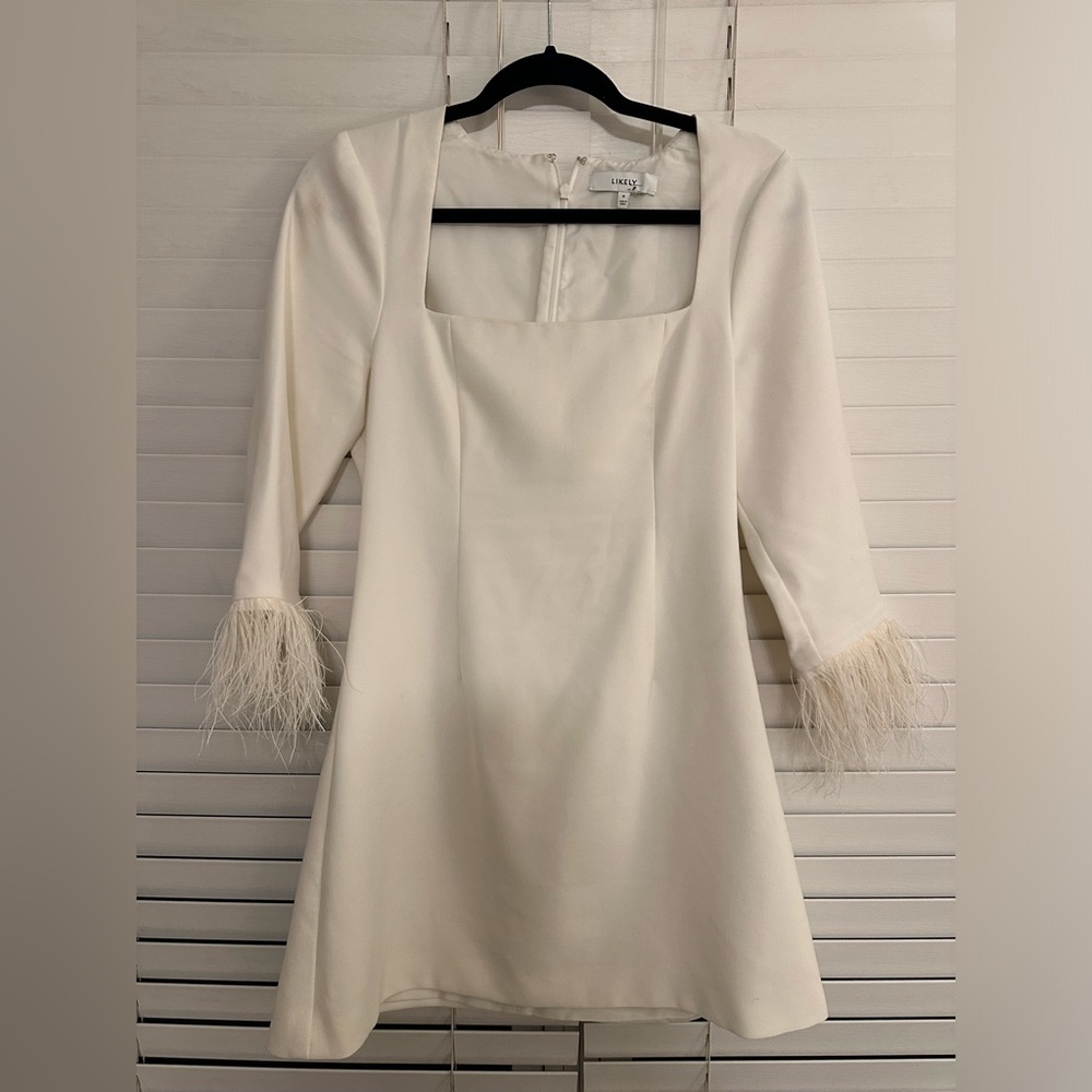LIKELY Cher Mini Dress in White